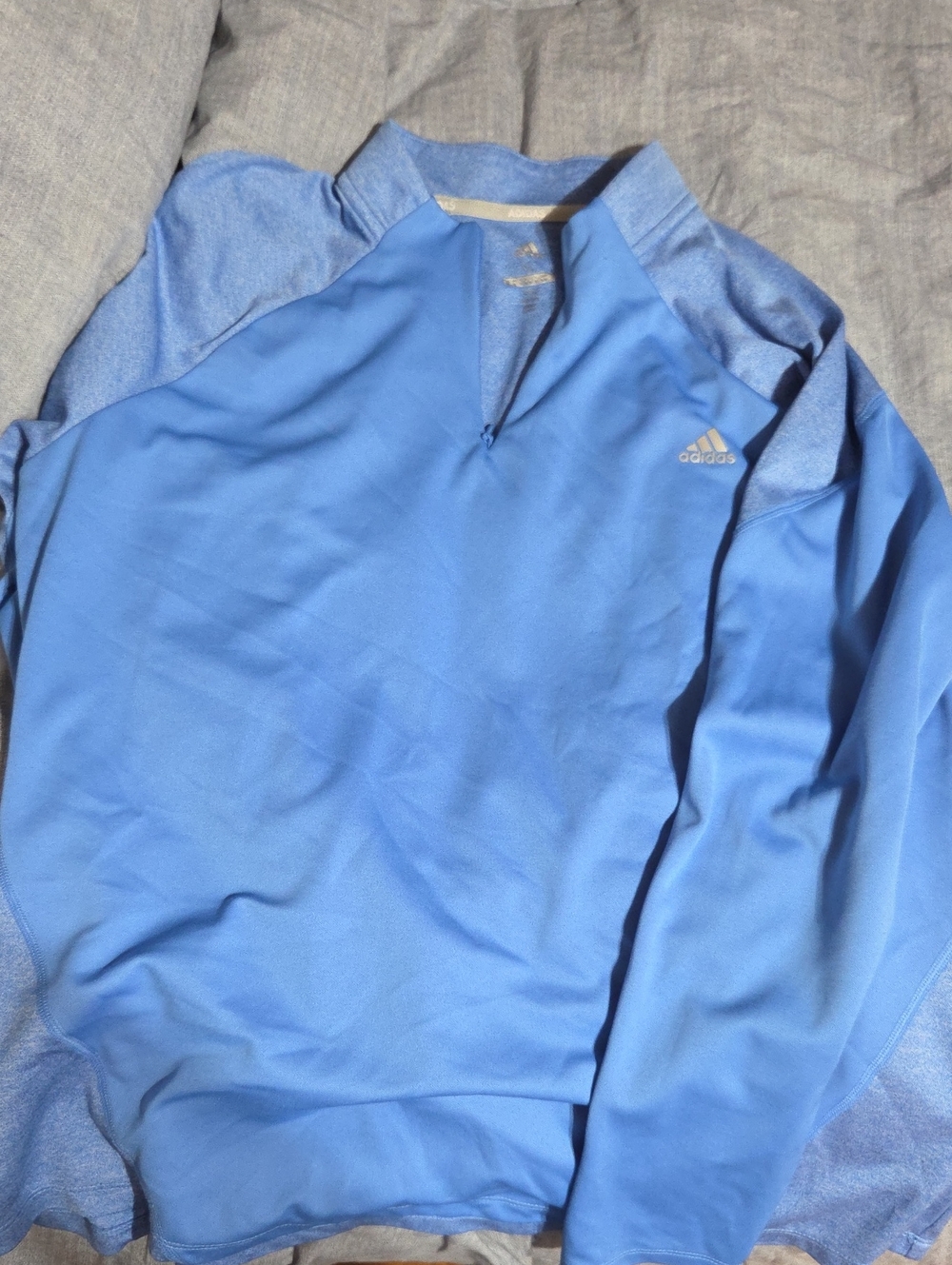adidas Light Blue 1/4 Zip Pullover